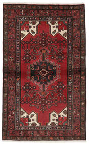 Dywan Orientalny Hamadan 98X161 Czarny/Ciemnoczerwony (Wełna, Persja/Iran)