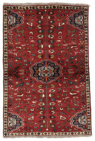 100X148 Dywan Kaszkaj Fine Orientalny Ciemnoczerwony/Czarny (Wełna, Persja/Iran) Carpetvista
