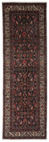 絨毯 ペルシャ ハマダン 98X300 廊下 カーペット ブラック/茶色 (ウール, ペルシャ/イラン)