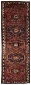 絨毯 ペルシャ ハマダン 103X291 廊下 カーペット ブラック/ダークレッド (ウール, ペルシャ/イラン)
