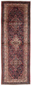 絨毯 アサダバード 105X300 廊下 カーペット ブラック/ダークレッド (ウール, ペルシャ/イラン)