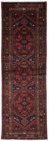 Hamadan Rug 110X340 Runner
 Black/Dark Red Wool, Persia/Iran Carpetvista