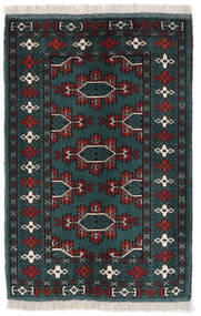 Oosters Turkaman Vloerkleed 62X92 Zwart/Donkerrood Wol, Perzië/Iran Carpetvista
