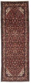  Hosseinabad Tappeto 110X312 Persiano Di Lana Nero/Rosso Scuro Piccolo Carpetvista