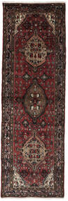 絨毯 アサダバード 107X323 廊下 カーペット ブラック/茶色 (ウール, ペルシャ/イラン)