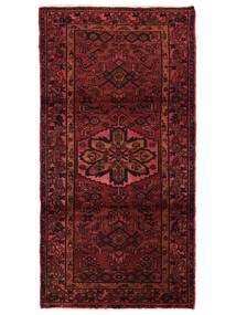 106X206 Alfombra Hamadan Oriental Negro/Rojo Oscuro (Lana, Persia/Irán) Carpetvista