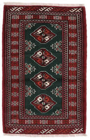Tapis Turkaman 64X96 Noir/Rouge Foncé (Laine, Perse/Iran)