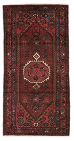 103X200 絨毯 ハマダン オリエンタル ブラック/ダークレッド (ウール, ペルシャ/イラン) Carpetvista