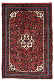 68X102 Χαλι Ανατολής Hosseinabad Μαύρα/Σκούρο Κόκκινο (Μαλλί, Περσικά/Ιρανικά) Carpetvista