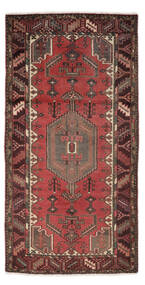絨毯 ハマダン 101X198 ダークレッド/ブラック (ウール, ペルシャ/イラン)