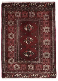 絨毯 トルクメン 68X95 ブラック/茶色 (ウール, ペルシャ/イラン)