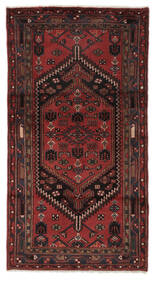 103X192 Tapis Hamadan D'orient Noir/Rouge Foncé (Laine, Perse/Iran) Carpetvista