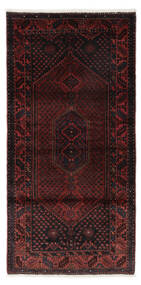 102X206 Hamadan Rug Oriental Black/Dark Red (Wool, Persia/Iran)