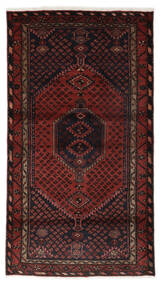 107X190 Hamadan Teppe Orientalsk Svart/Mørk Rød (Ull, Persia/Iran) Carpetvista