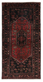 105X208 Hamadan Teppe Orientalsk Svart/Mørk Rød (Ull, Persia/Iran) Carpetvista