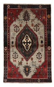 Shiraz Rug 102X165 Persian Wool Black/Brown Small Carpetvista