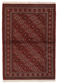  102X146 Turkaman Vloerkleed Zwart/Donkerrood Perzië/Iran Carpetvista