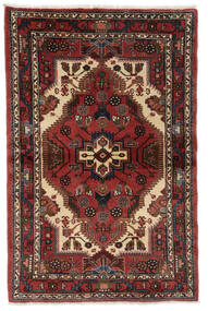  Orientalsk Nahavand Teppe 104X159 Svart/Mørk Rød Ull, Persia/Iran Carpetvista
