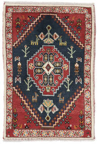 絨毯 オリエンタル カシュガイ 62X93 ダークレッド/ブラック (ウール, ペルシャ/イラン)