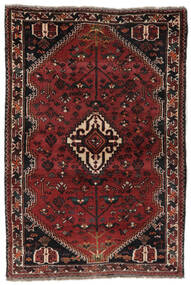 Tapete Persa Shiraz 110X163 Preto/Vermelho Escuro (Lã, Pérsia/Irão)