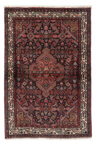 100X151 Alfombra Oriental Asadabad Negro/Rojo Oscuro (Lana, Persia/Irán) Carpetvista