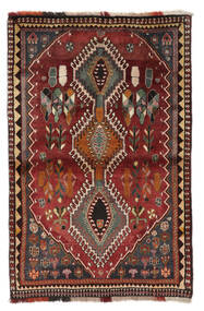 100X156 Qashqai Fine Rug Oriental Black/Dark Red (Wool, Persia/Iran) Carpetvista