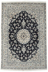 絨毯 ナイン 170X247 グレー/ブラック (ウール, ペルシャ/イラン)