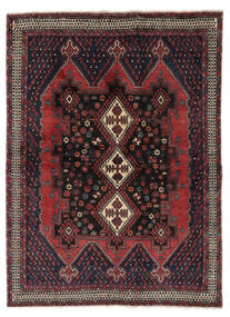  Persischer Afshar Teppich 175X235 Schwarz/Dunkelrot (Wolle, Persien/Iran)