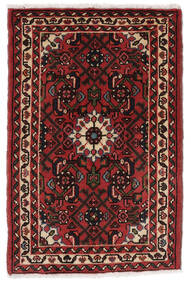  Persian Hosseinabad Rug 60X96 Black/Dark Red Carpetvista