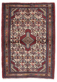  Persischer Asadabad Teppich 66X92 Schwarz/Dunkelrot (Wolle, Persien/Iran)
