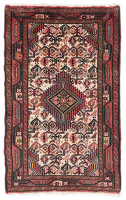 58X90 絨毯 オリエンタル アサダバード ダークレッド/ブラック (ウール, ペルシャ/イラン) Carpetvista