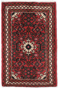 60X94 Tapis Hosseinabad D'orient Noir/Rouge Foncé (Laine, Perse/Iran) Carpetvista