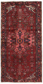 102X198 Alfombra Hamadan Oriental Rojo Oscuro/Negro (Lana, Persia/Irán) Carpetvista
