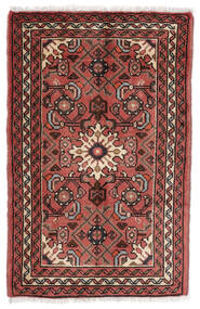 60X95 Hosseinabad Teppe Orientalsk Mørk Rød/Svart (Ull, Persia/Iran) Carpetvista