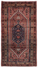 107X195 絨毯 ハマダン オリエンタル ブラック/ダークレッド (ウール, ペルシャ/イラン) Carpetvista