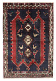  Afshar Rug 164X243 Persian Wool Black/Dark Red Carpetvista