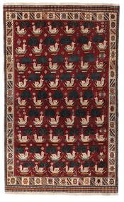  118X194 Ghashghai Fine Matot Matto Musta/Ruskea Persia/Iran Carpetvista