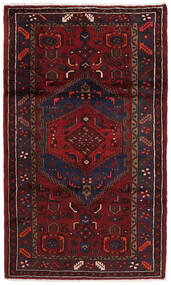 110X188 Hamadan Teppe Orientalsk Svart/Mørk Rød (Ull, Persia/Iran) Carpetvista