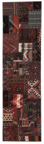 80X300 Tapis Tekkeh Kilim Moderne De Couloir Noir/Rouge Foncé (Laine, Perse/Iran) Carpetvista