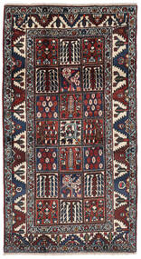 104X190 Tapete Oriental Bakhtiari Preto/Vermelho Escuro (Lã, Pérsia/Irão) Carpetvista
