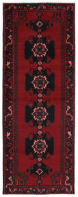  ハマダン 絨毯 115X305 ペルシャ ウール 黒/深紅色の 小 