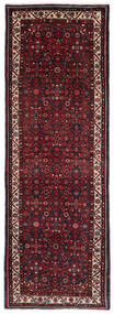 絨毯 ホセイナバード 112X320 廊下 カーペット 黒/深紅色の (ウール, ペルシャ/イラン)