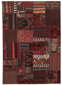 Tekkeh Kilim Rug 141X201 Black/Dark Red Wool, Persia/Iran Carpetvista