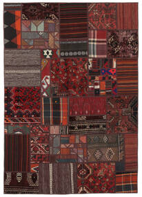 Tekkeh Kilim Rug 141X201 Black/Dark Red Wool, Persia/Iran Carpetvista