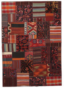  Tekkeh Kilim Rug 141X202 Persian Wool Black/Dark Red Small Carpetvista