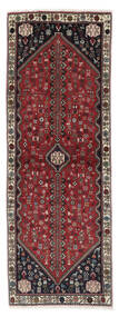 Tapete Persa Abadeh 72X205 Passadeira Preto/Vermelho Escuro (Lã, Pérsia/Irão)