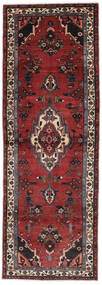 絨毯 ペルシャ ハマダン 103X300 廊下 カーペット ブラック/ダークレッド (ウール, ペルシャ/イラン)