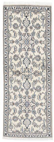 75X200 絨毯 ナイン オリエンタル 廊下 カーペット ベージュ/ダークグレー (ウール, ペルシャ/イラン) Carpetvista