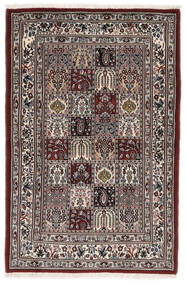  Persischer Moud Teppich 101X153 Schwarz/Braun (Wolle, Persien/Iran)