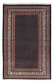 114X176 絨毯 オリエンタル ハマダン ブラック/ダークレッド (ウール, ペルシャ/イラン) Carpetvista
